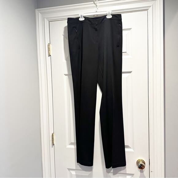St John Collection Marie Gray Black Pants Wide Leg Pocket Classic Vintage VTG - Picture 9 of 10